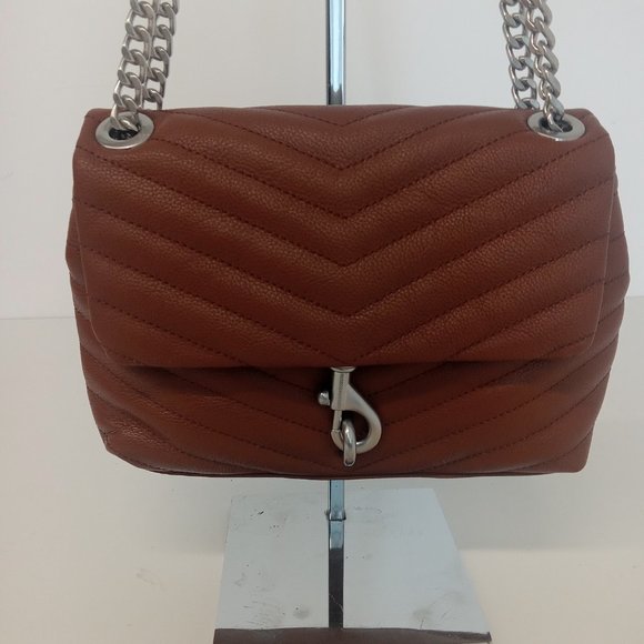 Rebecca Minkoff Edie Chevron Crossbody Bag - Tobacco - Picture 3 of 13